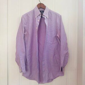 Stafford Wrinkle Free Oxford Shirt Mens Sz 15 (32-33) Purple